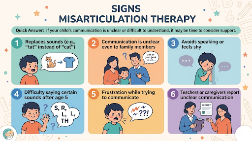 Identifying signs your child may need Misarticulation Therapy