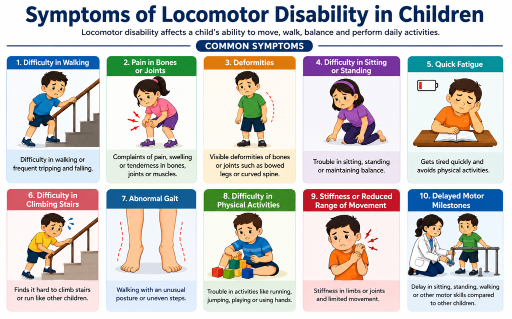 Symptoms of Locomotor Disability
