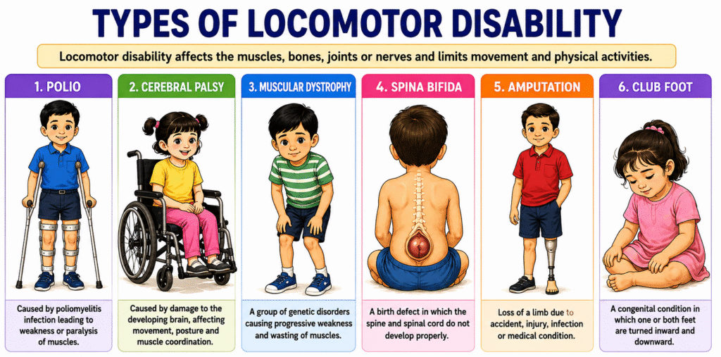 Types of Locomotor Disability