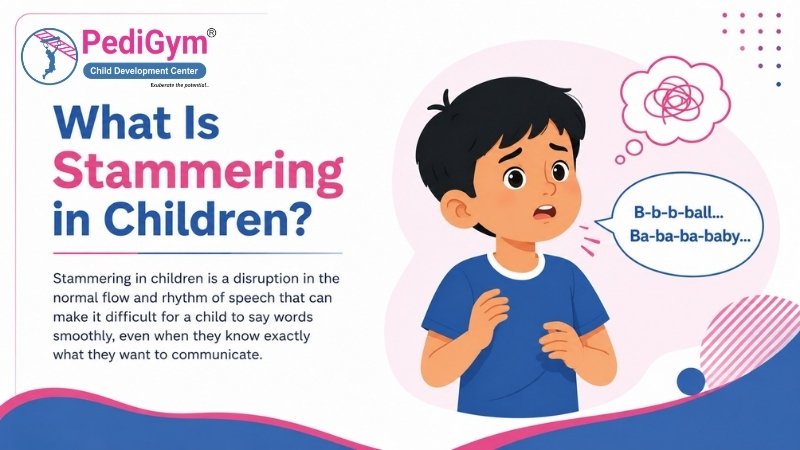 What is stammering in children and how it affects speech fluency
